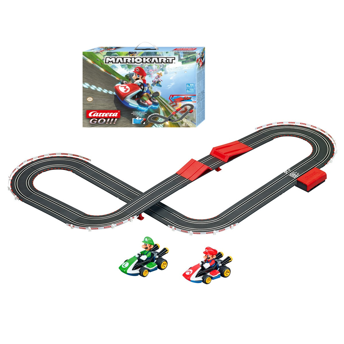 Pista Nintendo Mario Kart . Royal Raceway De 4,3 Mts Y Autos Escala 1,43 Con Salto